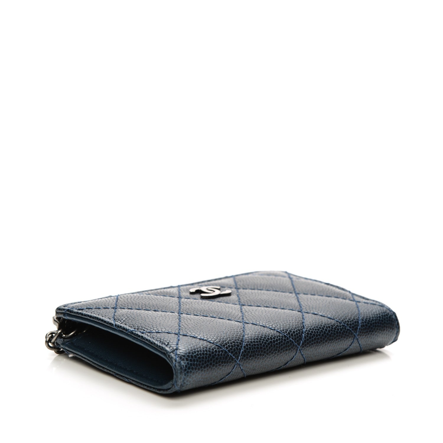 Chanel Caviar Quilted Key Holder Case Navy 4 of 8
