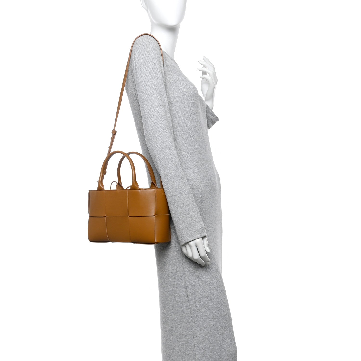 Bottega Veneta Nappa Maxi Intrecciato Mini Arco Tote Camel 2 of 10