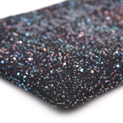 Chanel Canvas Sequin Medium Deauville Cosmetic Pouch Black 9 of 13
