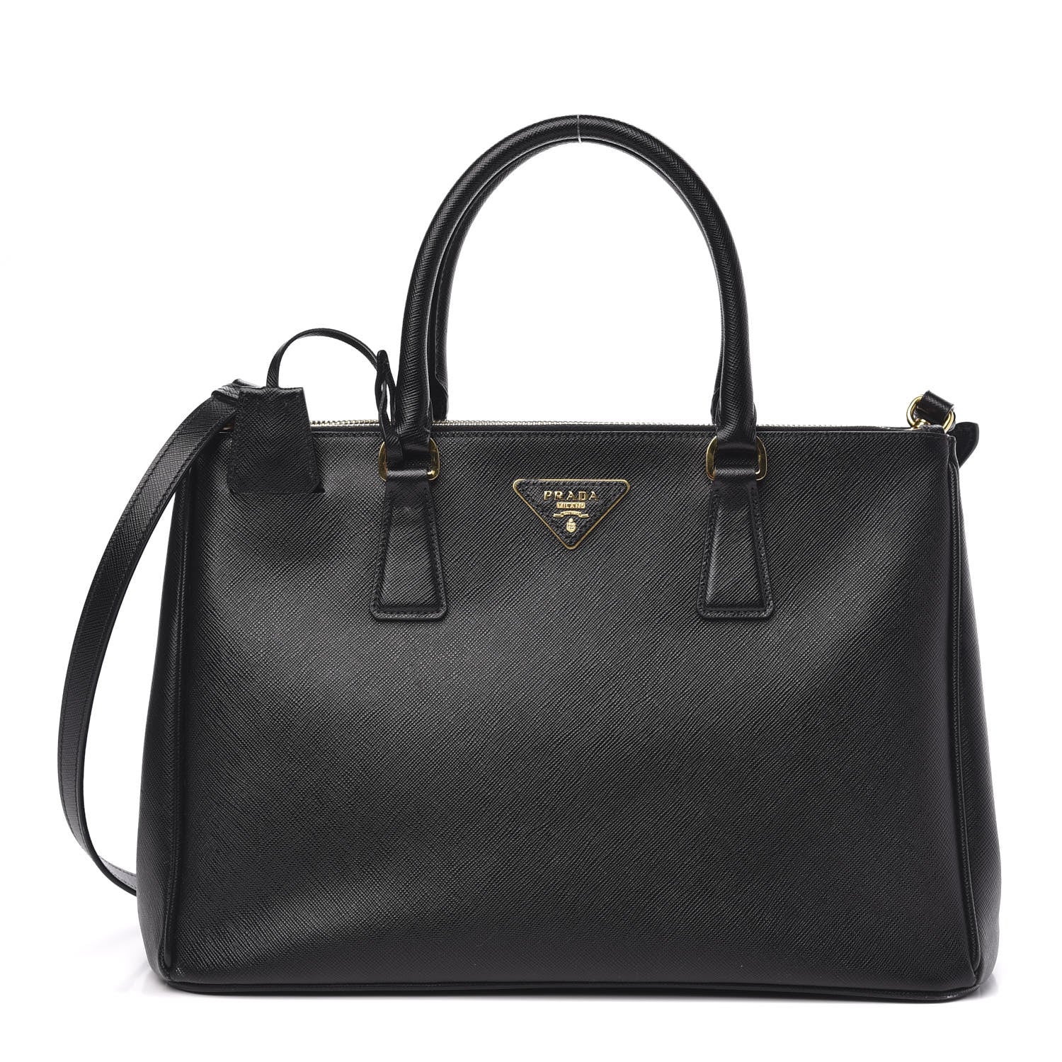 Prada Saffiano Medium Galleria Double Zip Tote Black 1 of 12