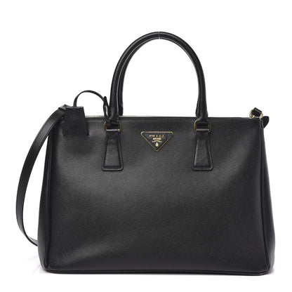 Prada Saffiano Medium Galleria Double Zip Tote Black 1 of 12
