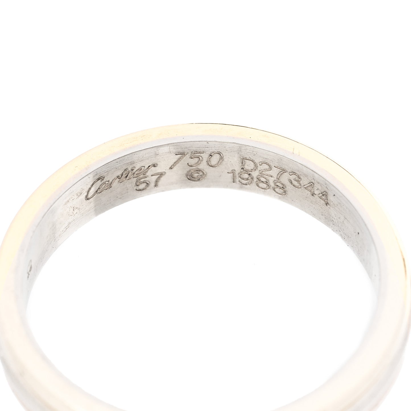 18K Pink White Yellow Gold 3.8mm Trinity Wedding Band Ring 57 8