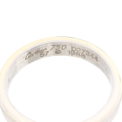 Cartier 18K Pink White Yellow Gold 3.8mm Trinity Wedding Band Ring 57 8 4 of 5