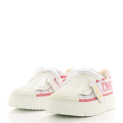 Christian Dior Nylon Mesh Dior-ID Platform Sneakers 37.5 White Pink 3 of 7