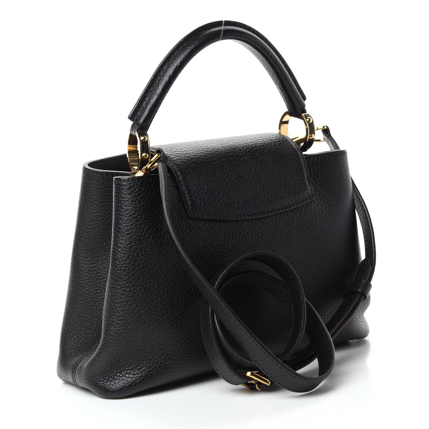 Louis Vuitton Taurillon Capucines BB Black 3 of 10