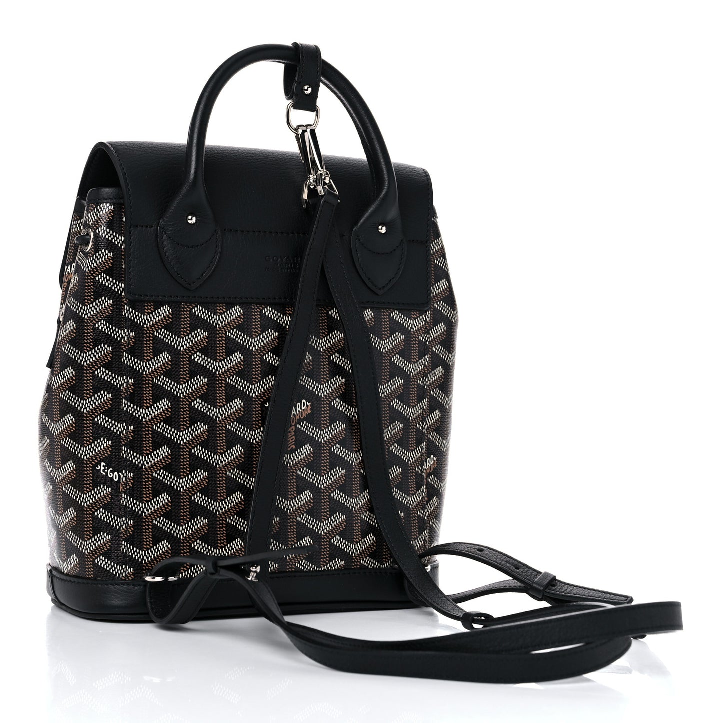 Goyardine Calfskin Mini Alpin Backpack Black