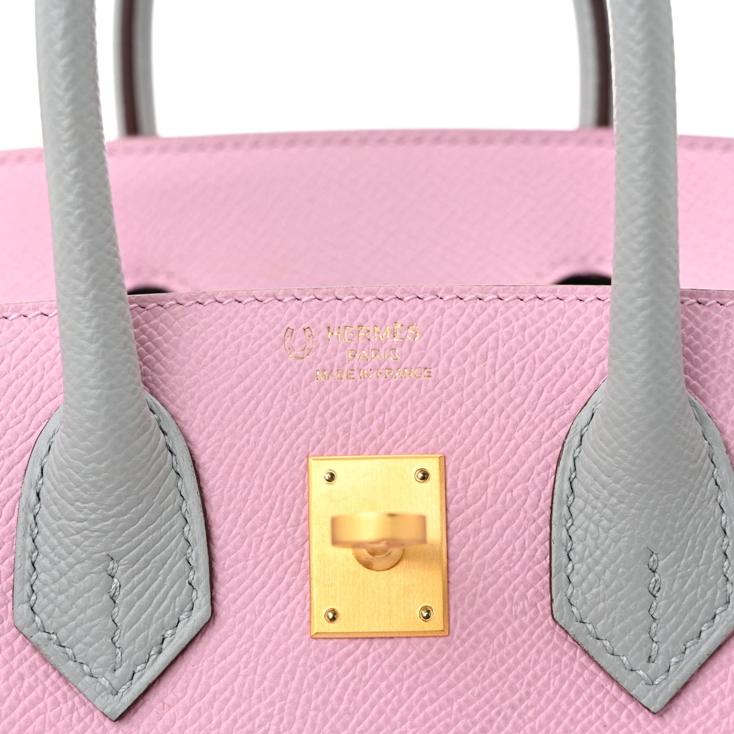 Hermes Epsom Horseshoe Birkin Sellier 25 Mauve Sylvestre Gris Mouette 6 of 11
