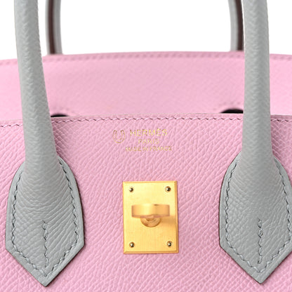 Hermes Epsom Horseshoe Birkin Sellier 25 Mauve Sylvestre Gris Mouette 6 of 11