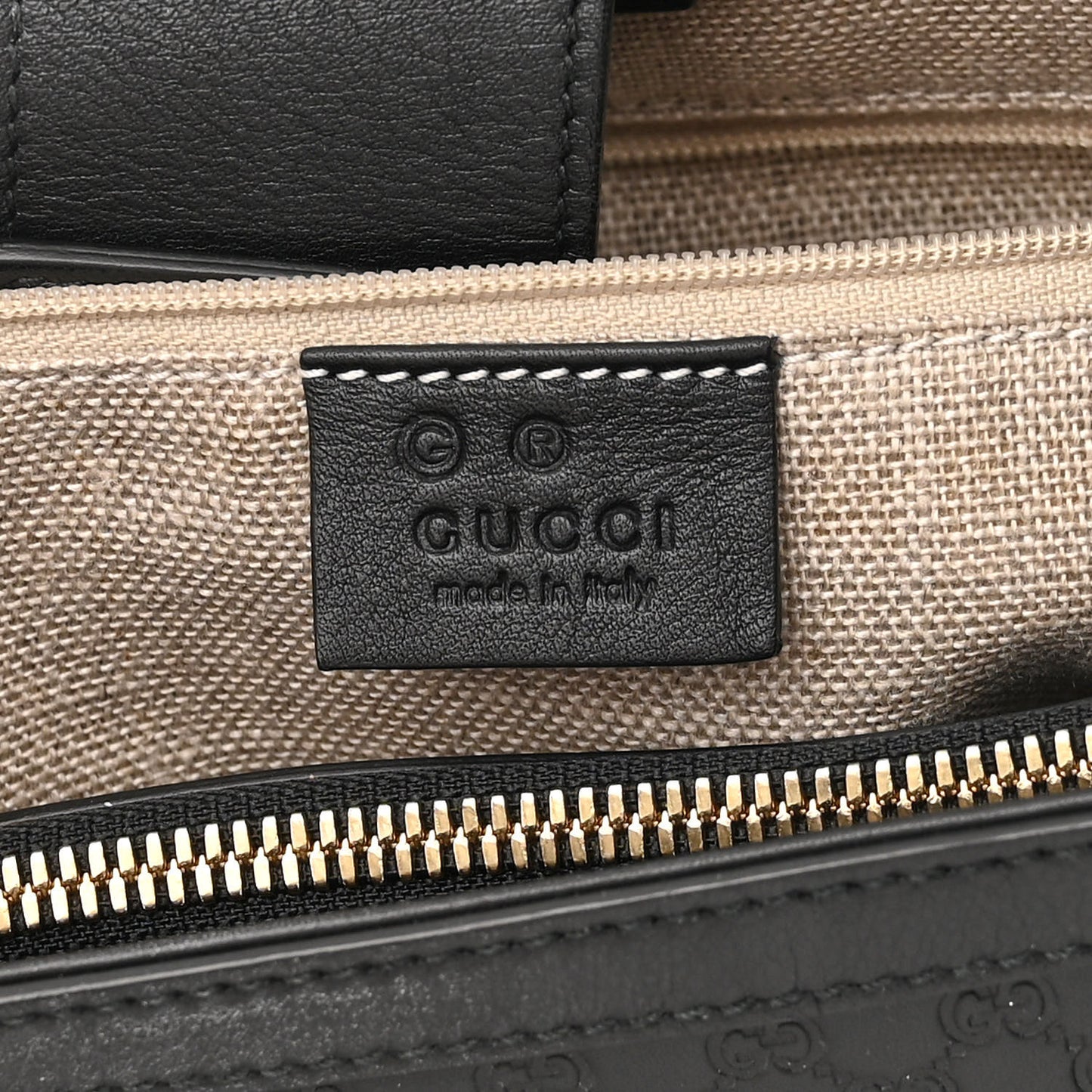 Soft Microguccissima Medium Tote Black