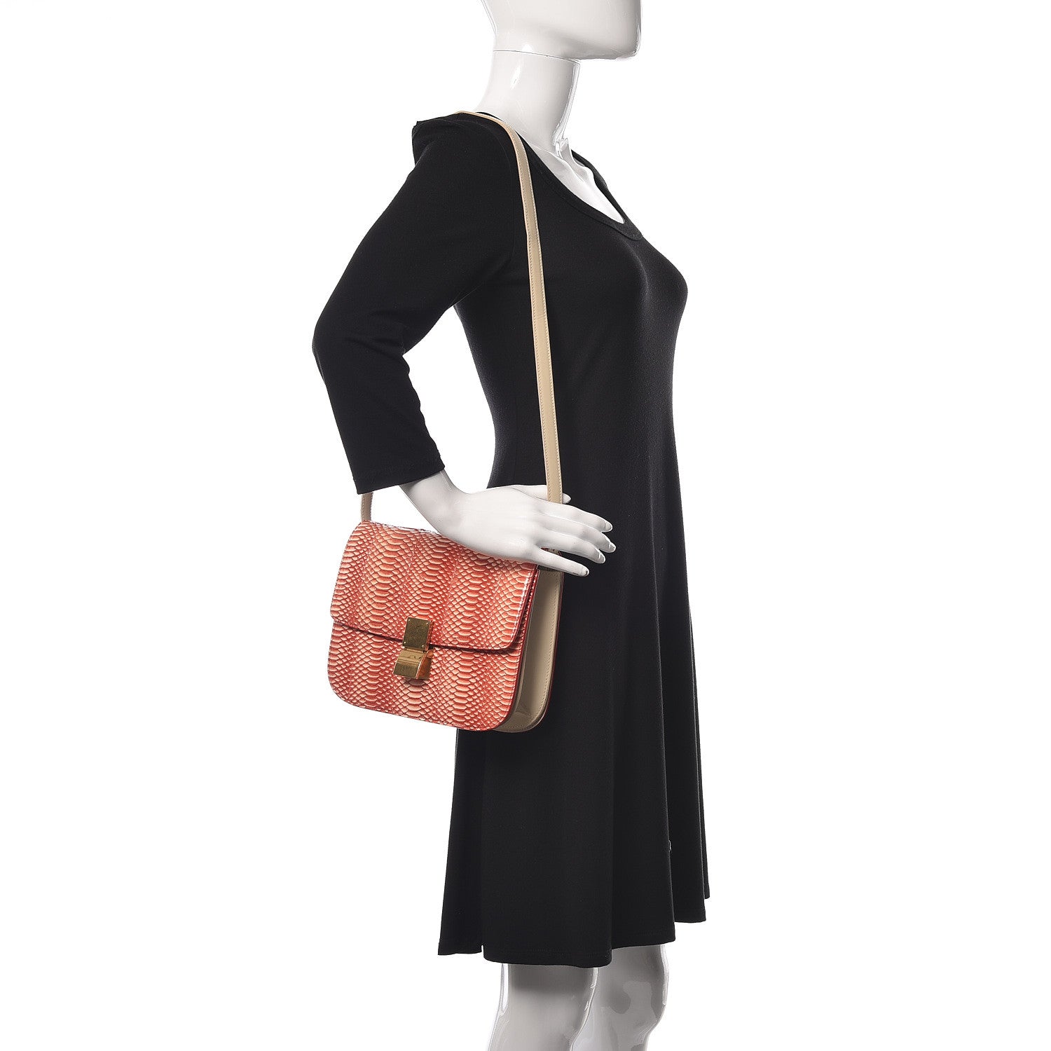 Celine Watersnake Medium Classic Box Red 2 of 10