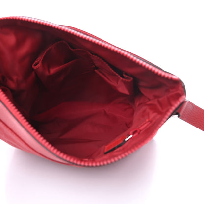 Gucci Nylon Monogram Dollar Calfskin Flat Messenger Bag Vibrant Red 5 of 10
