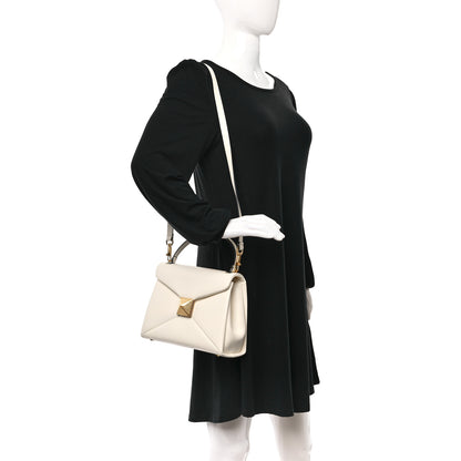 Valentino Garavani Nappa Small One Stud Top Handle Bag Ivory 2 of 9