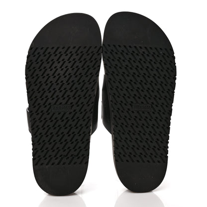 Hermes Calfskin Womens Chypre Sandals 38 Black 5 of 9