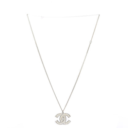 Chanel Pearl CC Pendant Necklace Light Gold 3 of 5