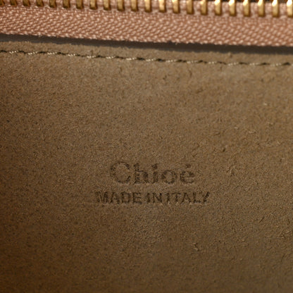 Chloe Suede Calfskin Striped Patchwork Medium Faye Shoulder Bag Grey Multicolor 6 of 8