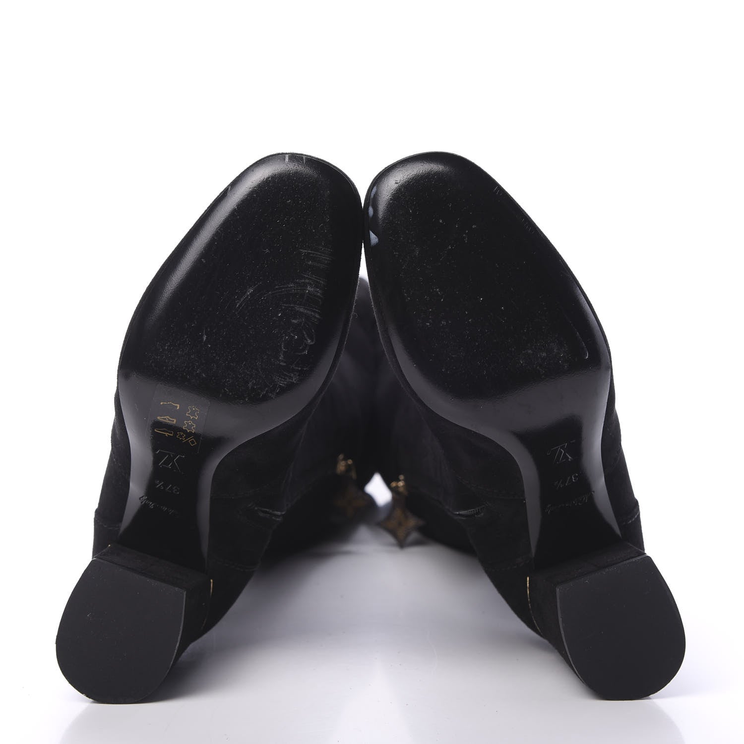 Louis Vuitton Suede Skyline Thigh High Boots 37.5 Black 5 of 9