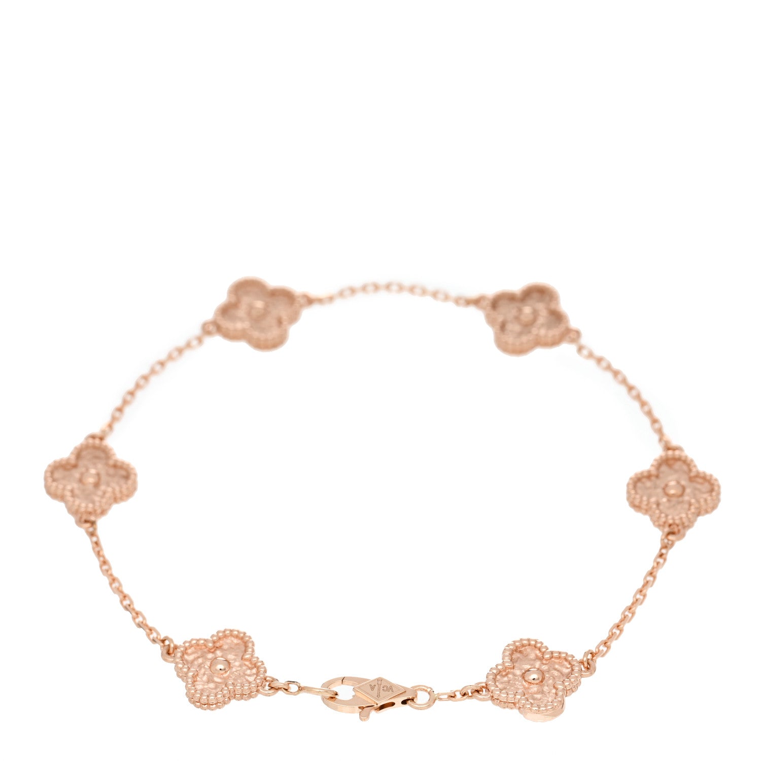 Van Cleef & Arpels 18K Rose Gold 6 Motifs Sweet Alhambra Bracelet 2 of 4