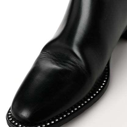 Christian Dior Glazed Calfskin Crystal Tomboy Ankle Boots 36.5 Black 8 of 8