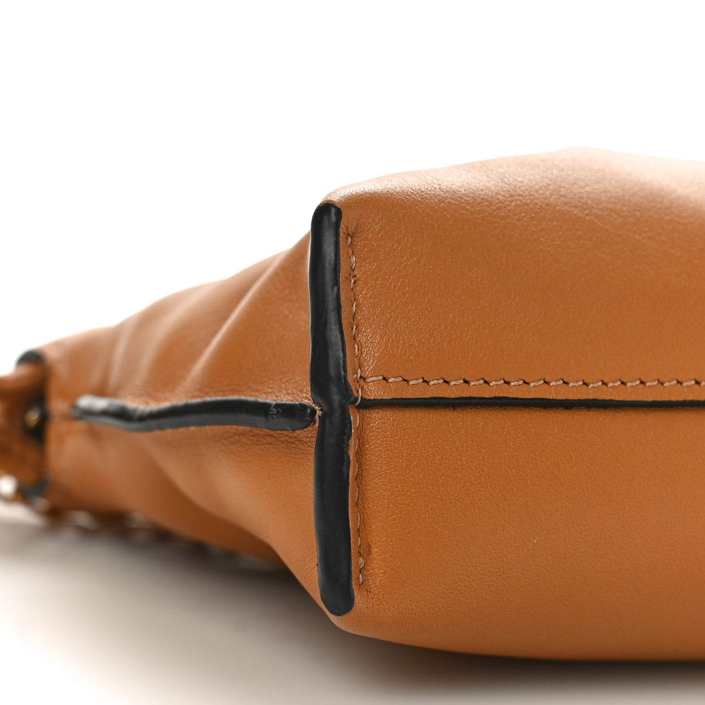 Calfskin Nano Flamenco Knot Clutch Warm Desert