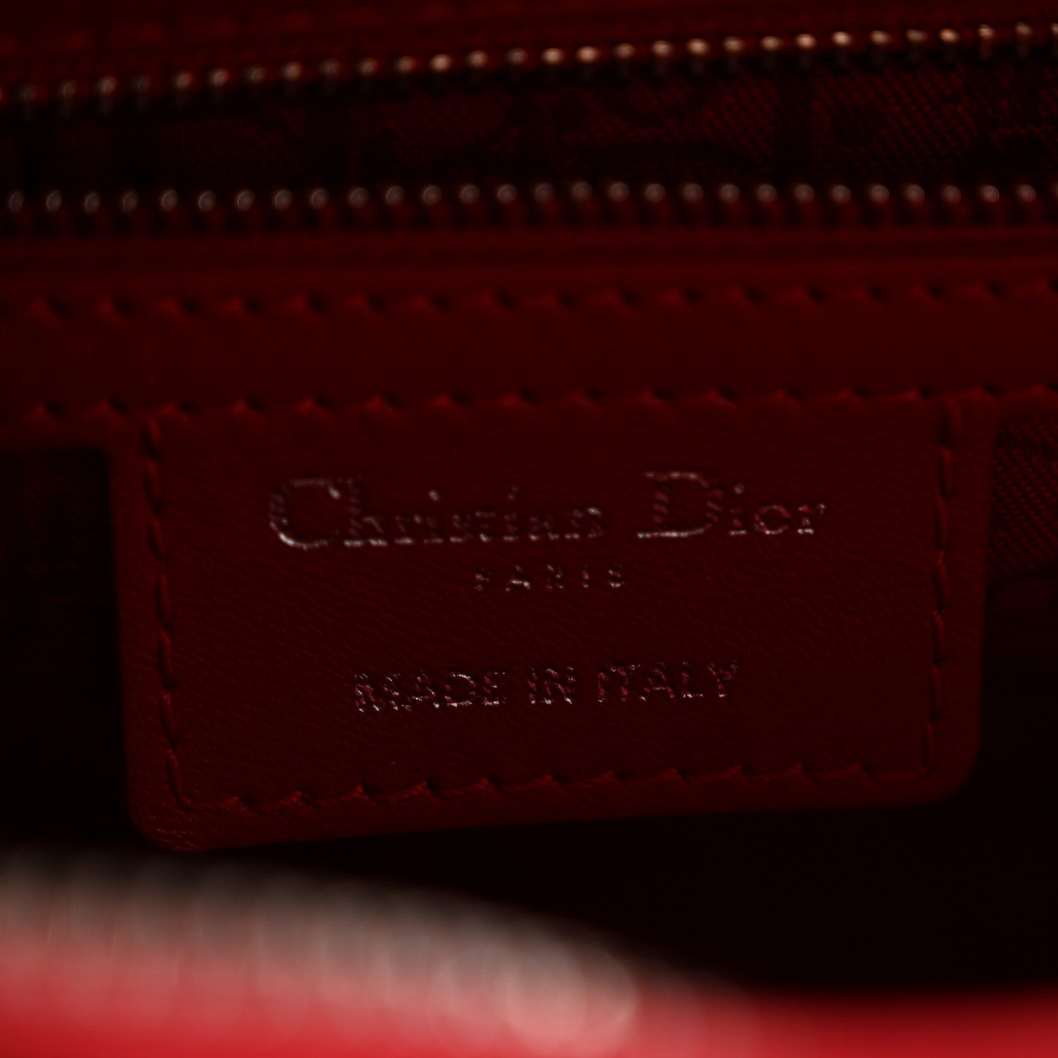 Christian Dior Lambskin Cannage Medium Lady Dior Red 6 of 14