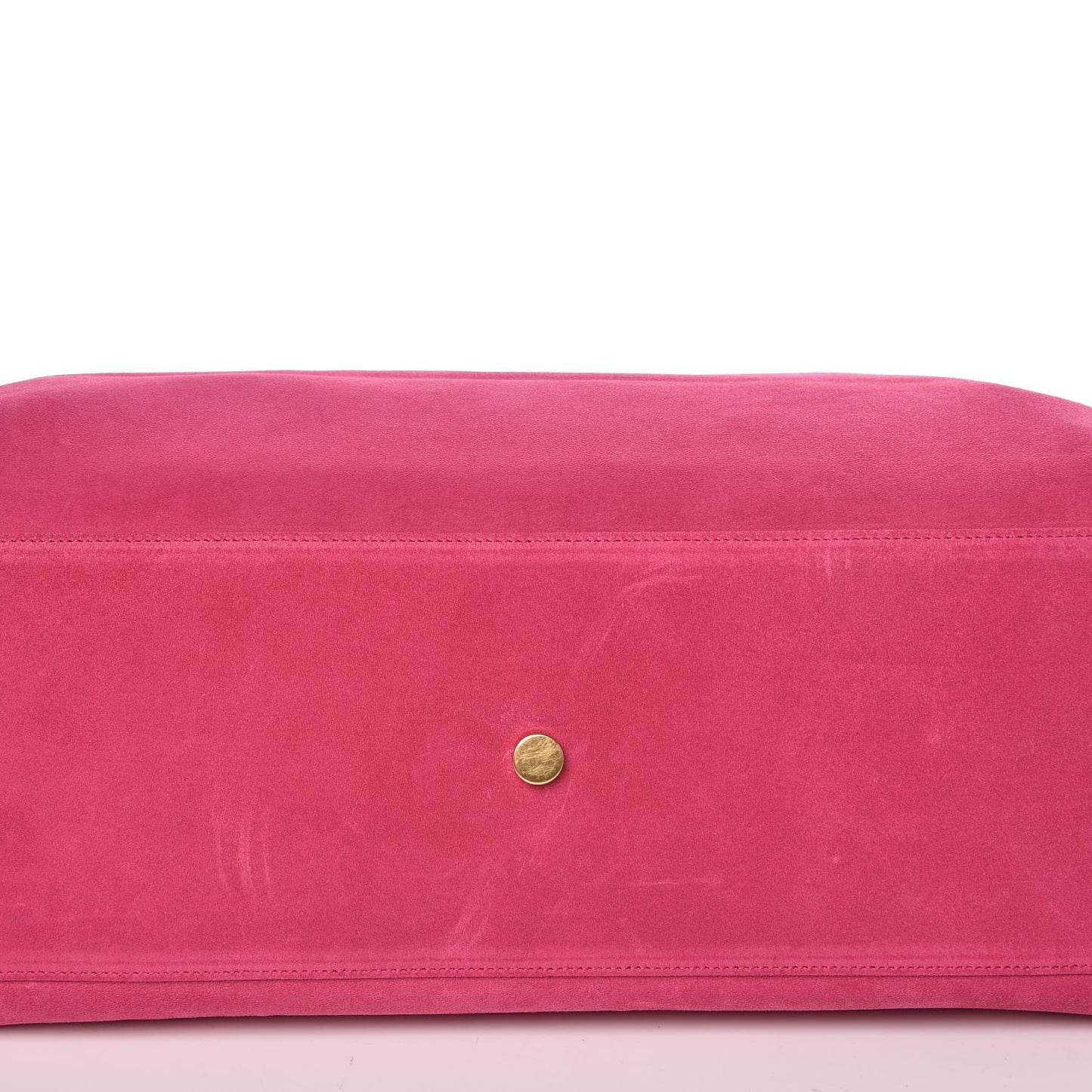 Calfskin Suede Reversible East West Shopper Tote Fuchsia
