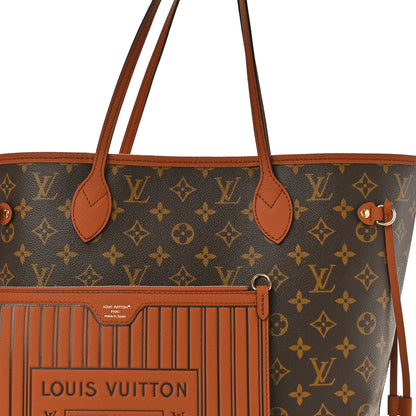 Louis Vuitton Monogram Calfskin Neo Neverfull Inside Out MM Tan 9 of 11