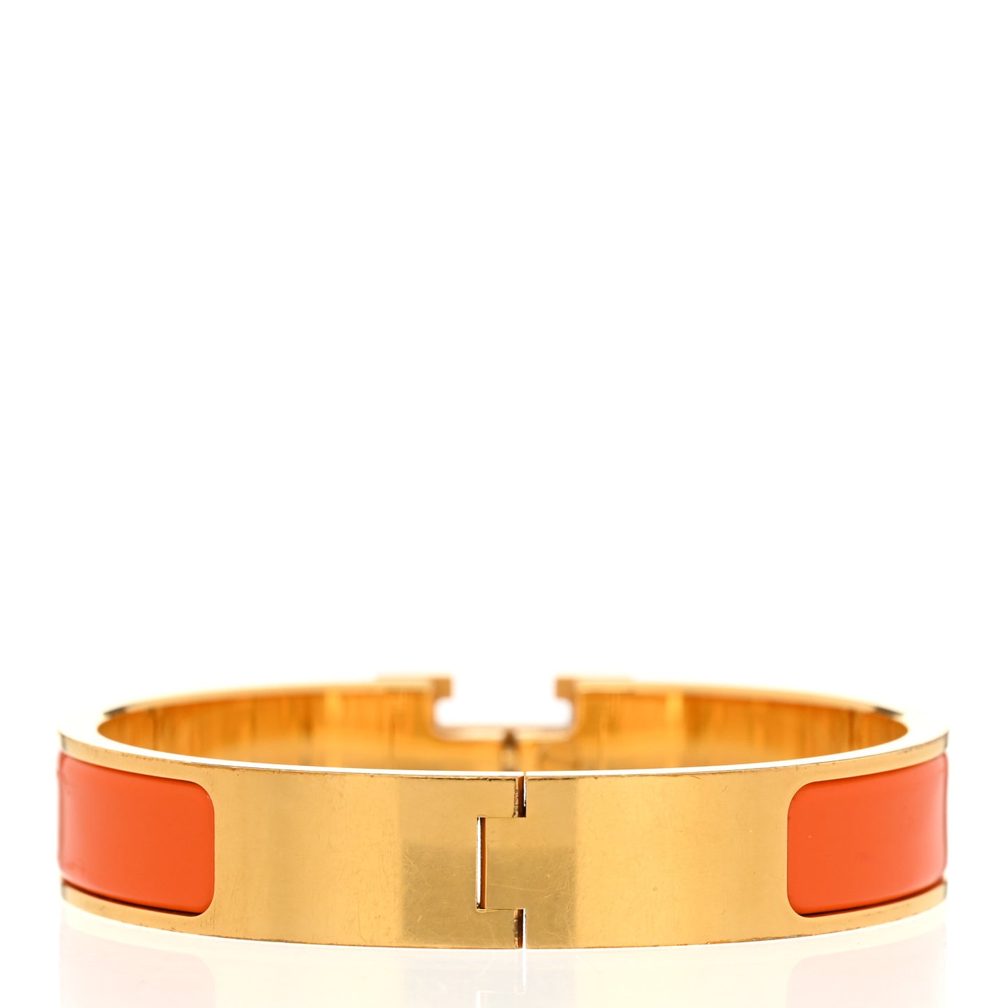 Enamel Narrow Clic Clac H Bracelet PM Orange