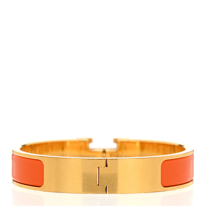 Hermes Enamel Narrow Clic Clac H Bracelet PM Orange 3 of 5