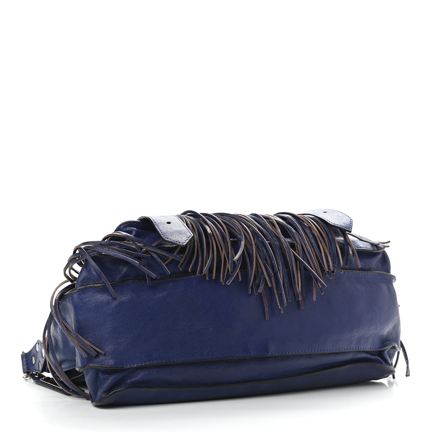 Proenza Schouler Lambskin Fringe Medium PS1 Satchel Cobalt Blue 4 of 13