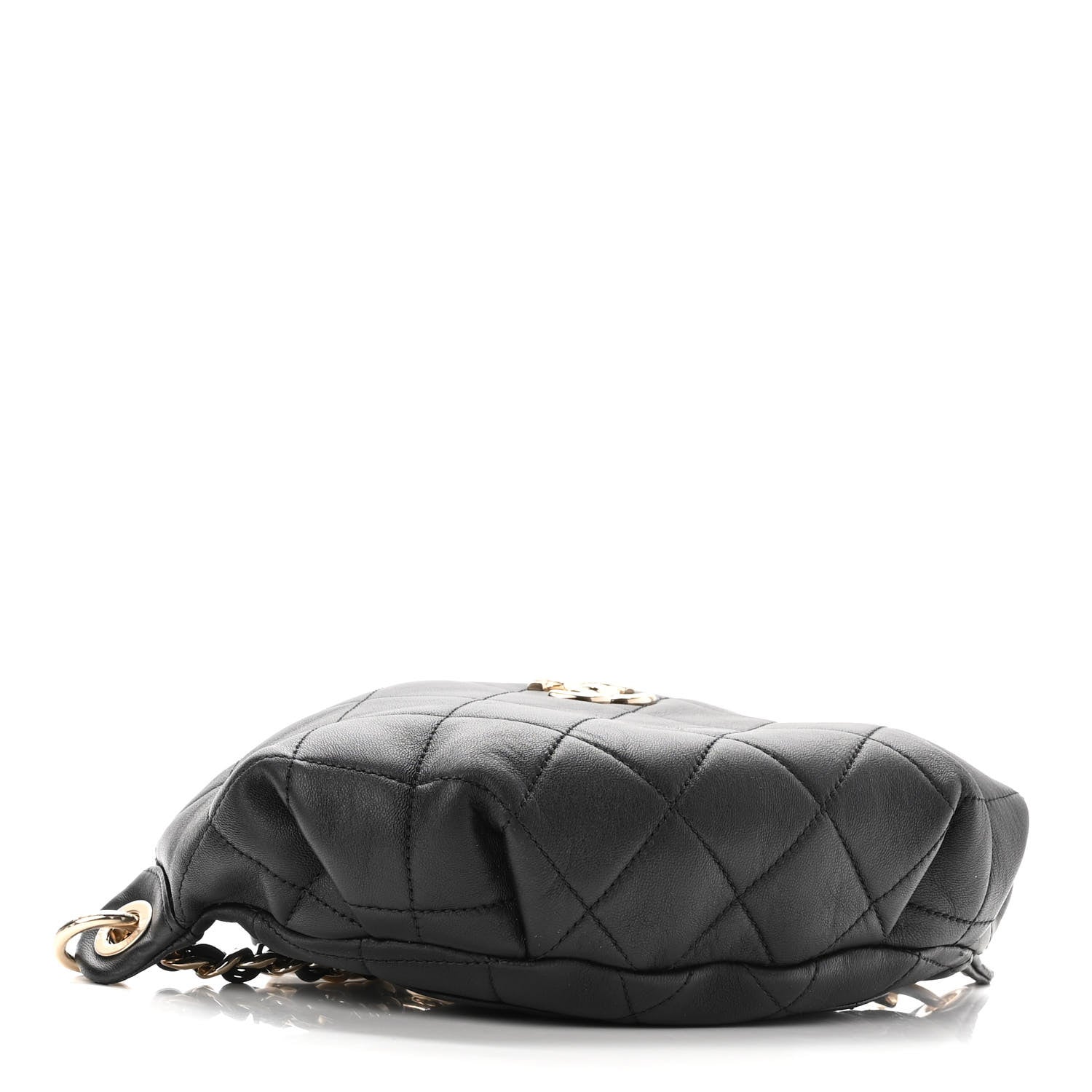 Chanel Lambskin Quilted Resin Bi-Color Waist Bag Fanny Pack Black 4 of 10