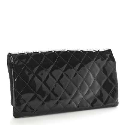 Chanel Patent Calfskin Quilted Beauty CC Clutch Black 3 of 10