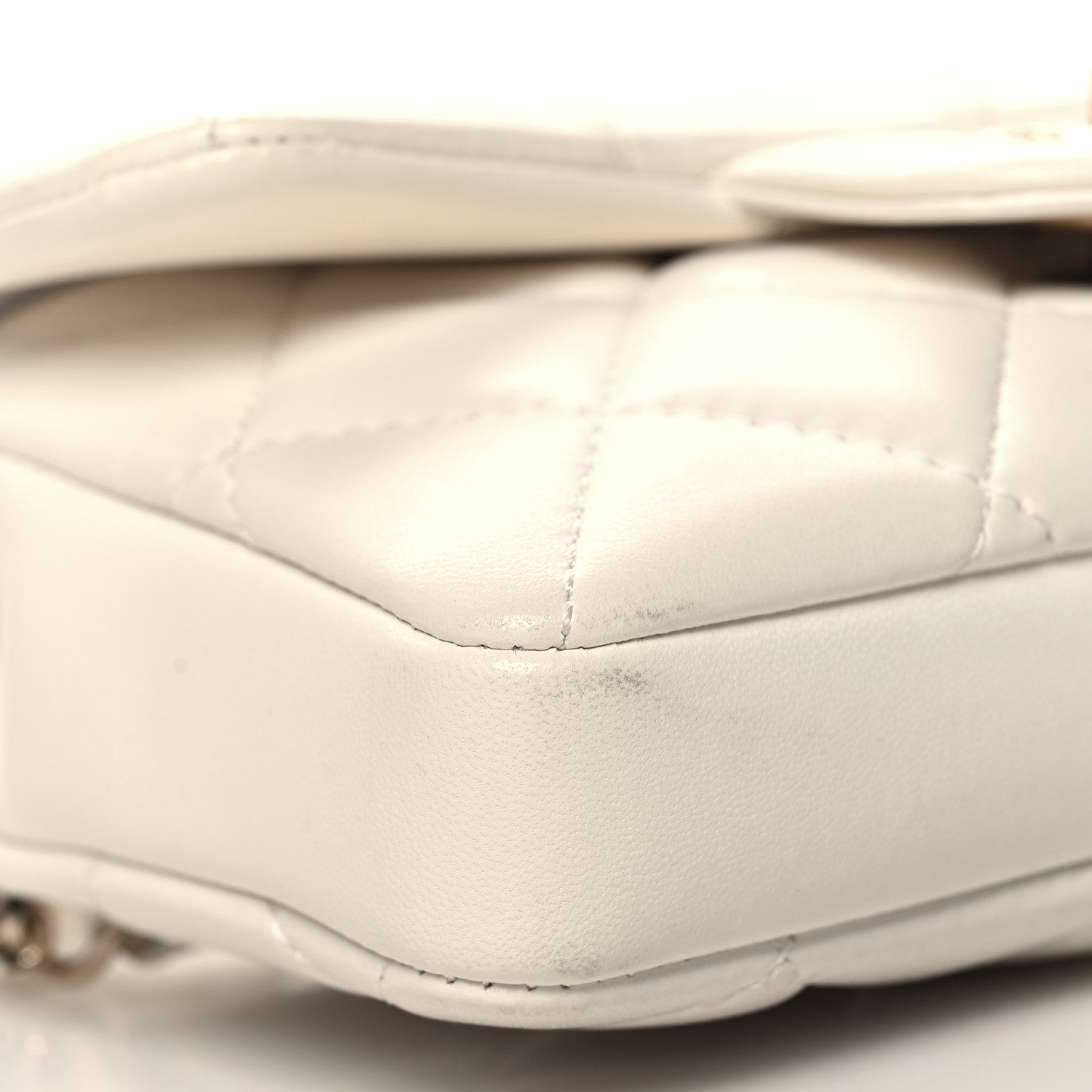 Chanel Lambskin Quilted Mini My Precious Waist Bag White 9 of 12