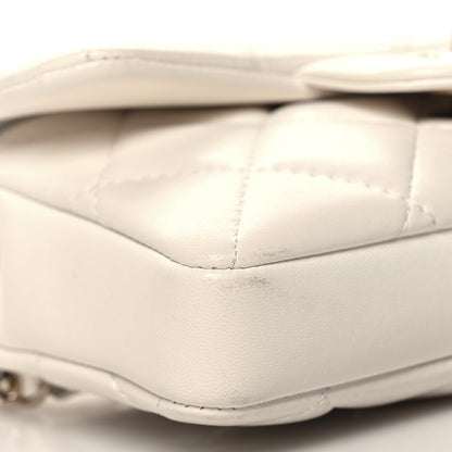 Chanel Lambskin Quilted Mini My Precious Waist Bag White 9 of 12
