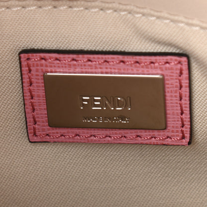 Fendi Vitello Elite Flamingo Mink Monster Charm Petite 2Jours Tote Pink Multicolor 6 of 11
