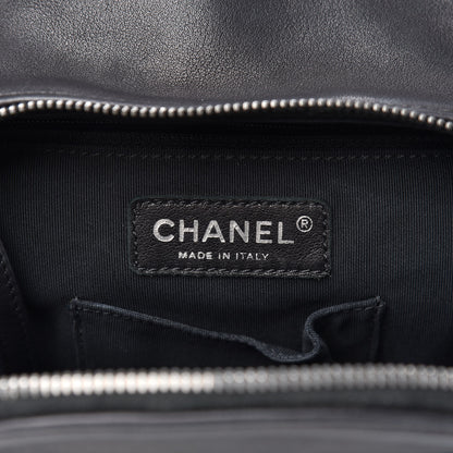 Chanel Lambskin Quilted Drawstring Backpack Black 7 of 11