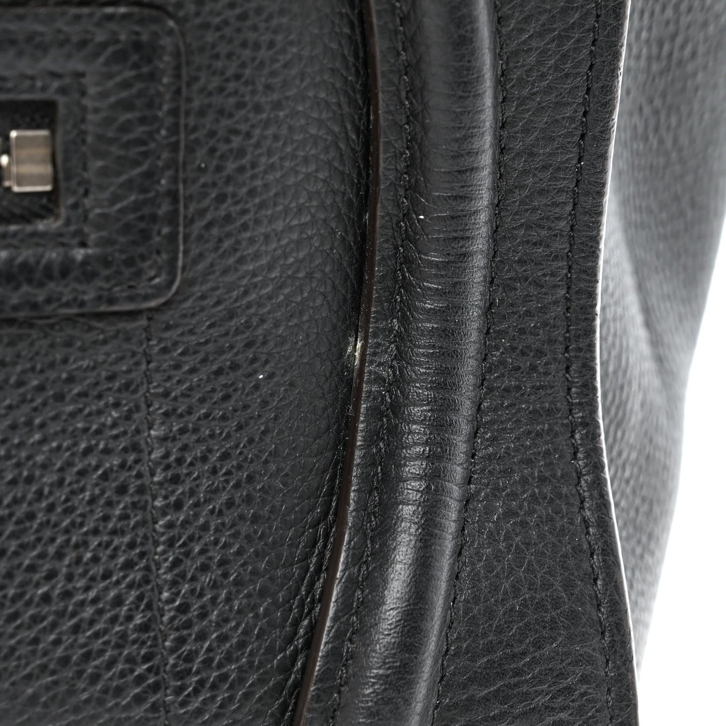 Drummed Calfskin Micro Luggage Black