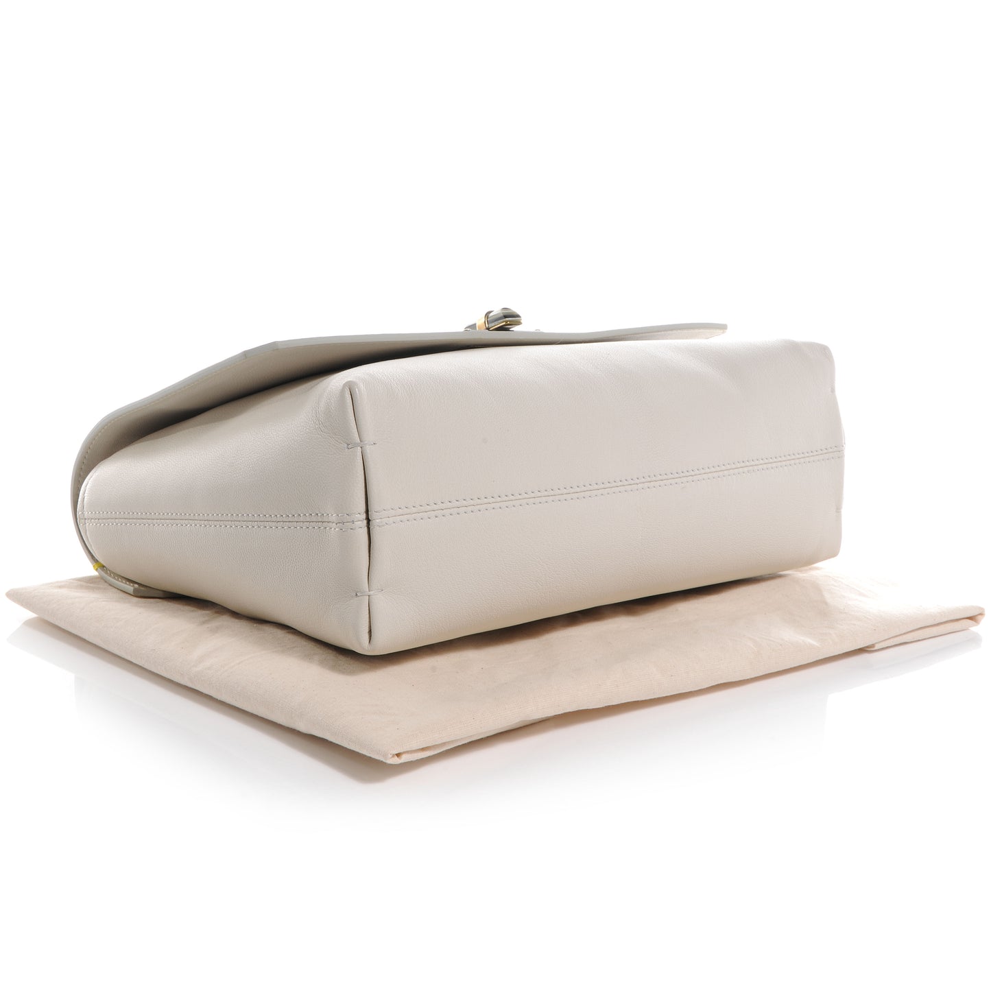 Goatskin Happy Edgy Medium Jaune White