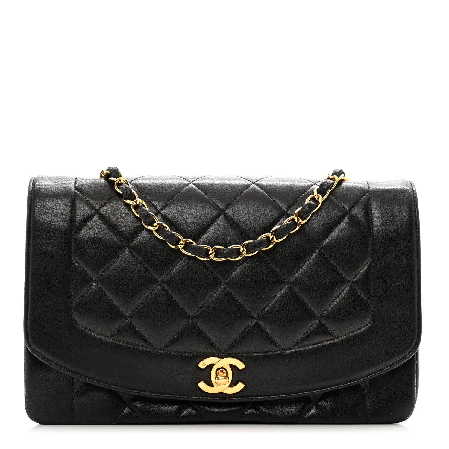 Chanel Lambskin Quilted Medium Single Flap Black 1 of 10