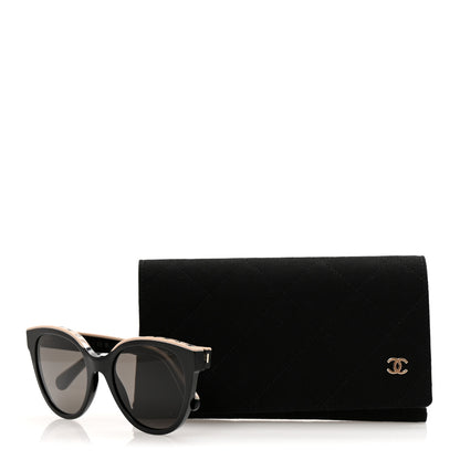 Chanel Acetate CC Butterfly Sunglasses 5414 Black Beige 9 of 9