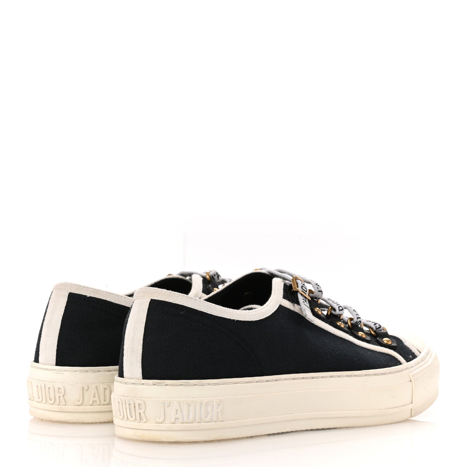 Christian Dior Canvas Walk'N'Dior Low Top Sneakers 37.5 Navy 5 of 11