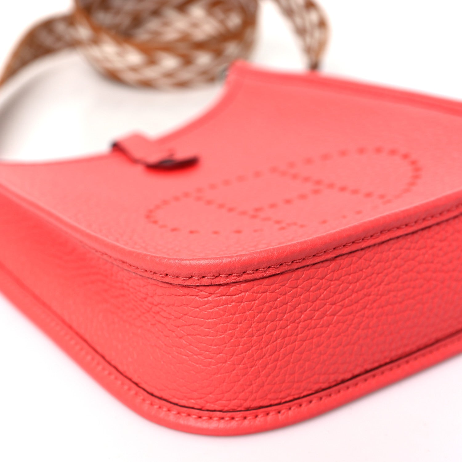 Hermes Taurillon Clemence Zigzag Sangle Evelyne TPM Rose Texas 5 of 10