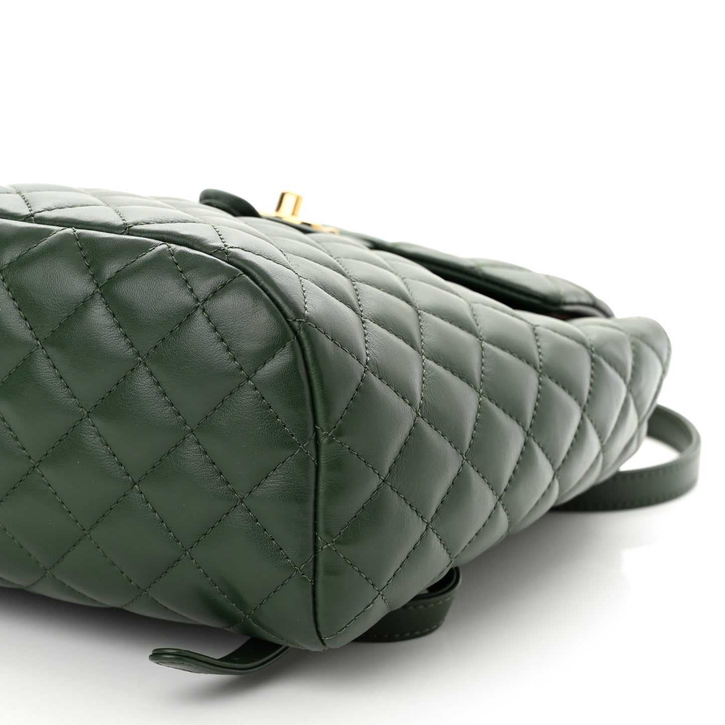Calfskin Quilted Small Urban Spirit Backpack Dark Green