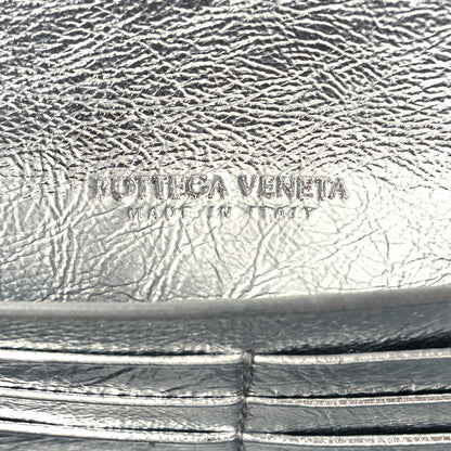 Bottega Veneta Metallic Lambskin Intrecciato Long Andiamo Top Handle Clutch Silver 5 of 10