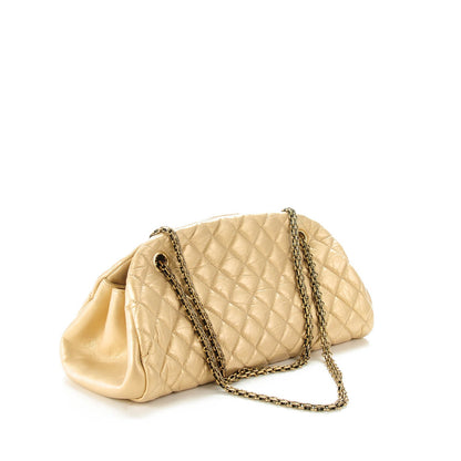 Chanel Calfskin Quilted Medium Just Mademoiselle Gold 3 of 7