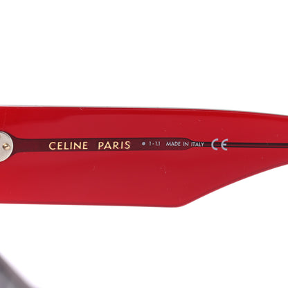Celine Acetate Rectangular Sunglasses CL400921 Red 6 of 6