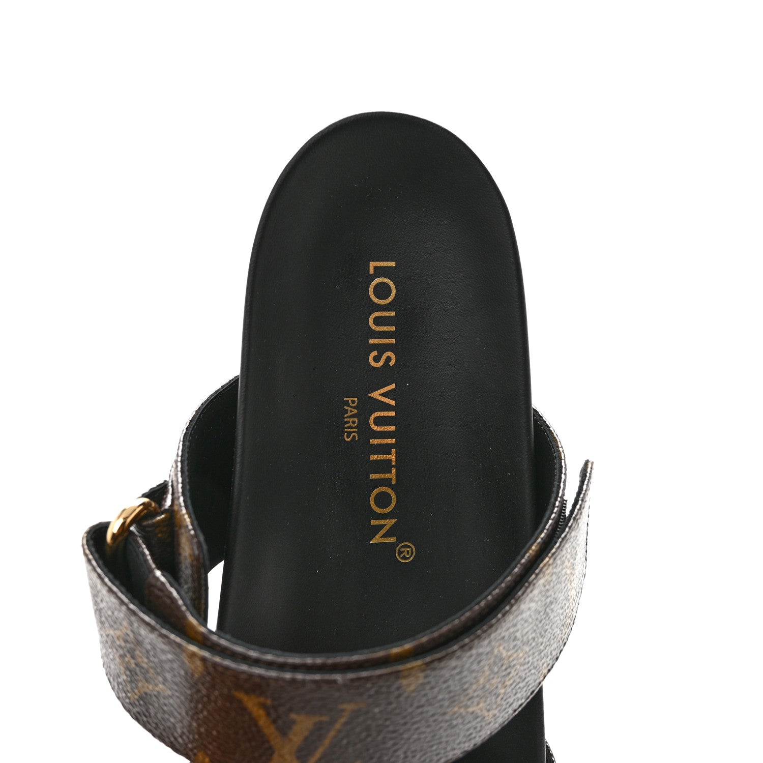 Louis Vuitton Monogram Bom Dia Mule Sandals 38.5 Black 7 of 10