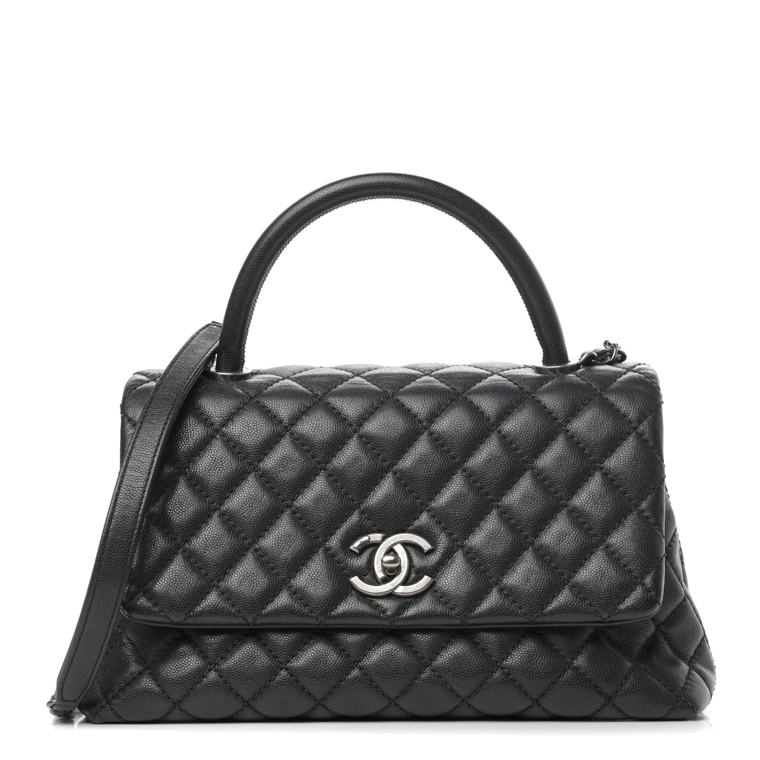Chanel Caviar Quilted Small Coco Handle Flap Black 1 of 9