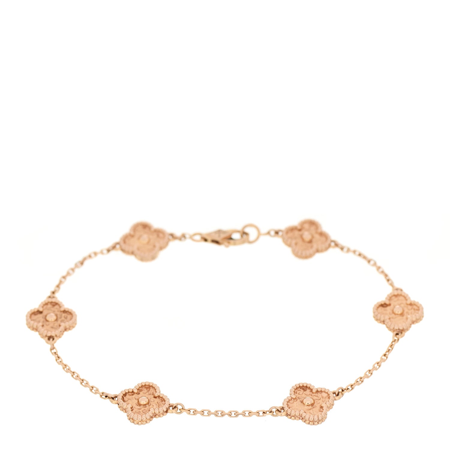 Van Cleef & Arpels 18K Rose Gold 6 Motifs Sweet Alhambra Bracelet 1 of 5
