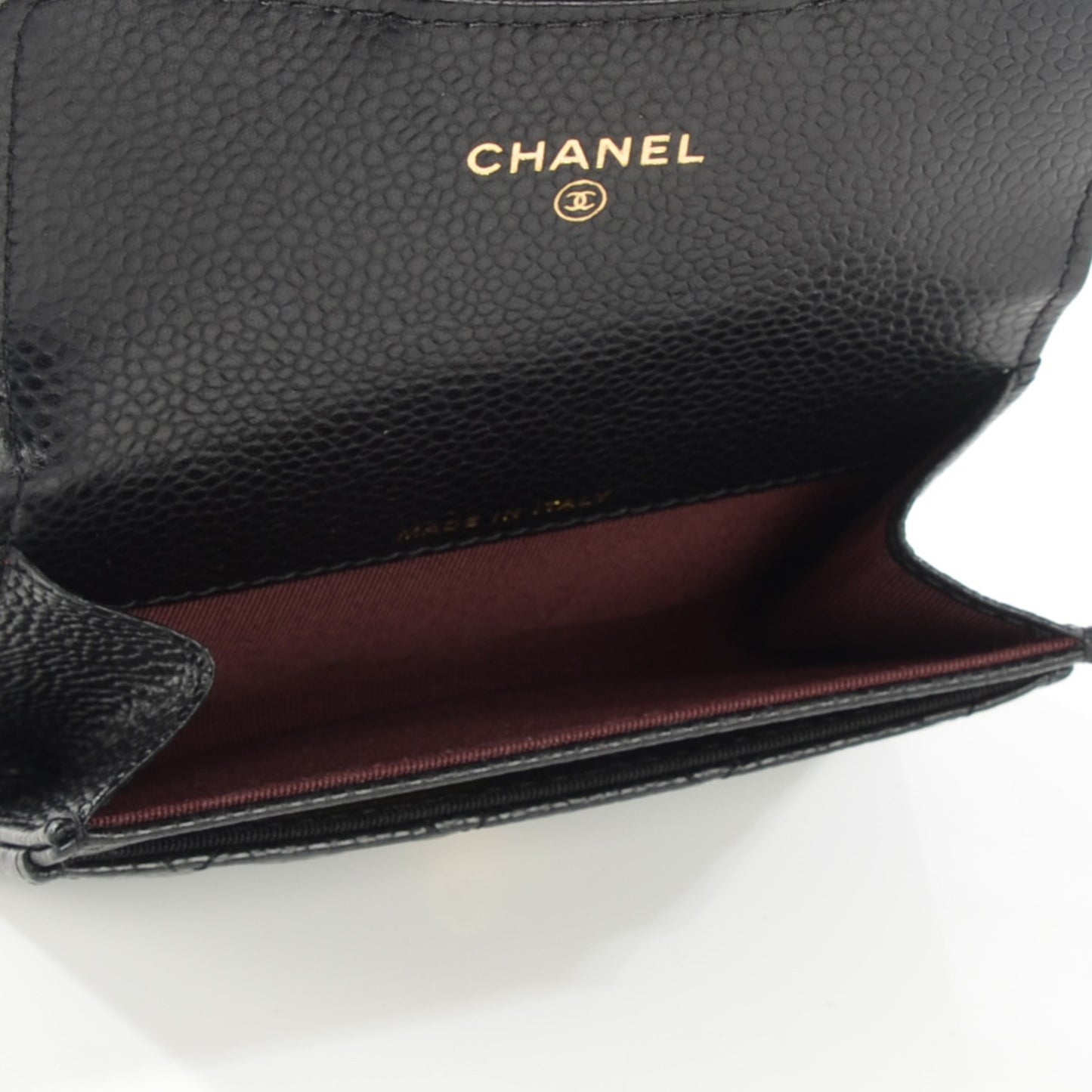 Caviar Quilted Coin Purse Black