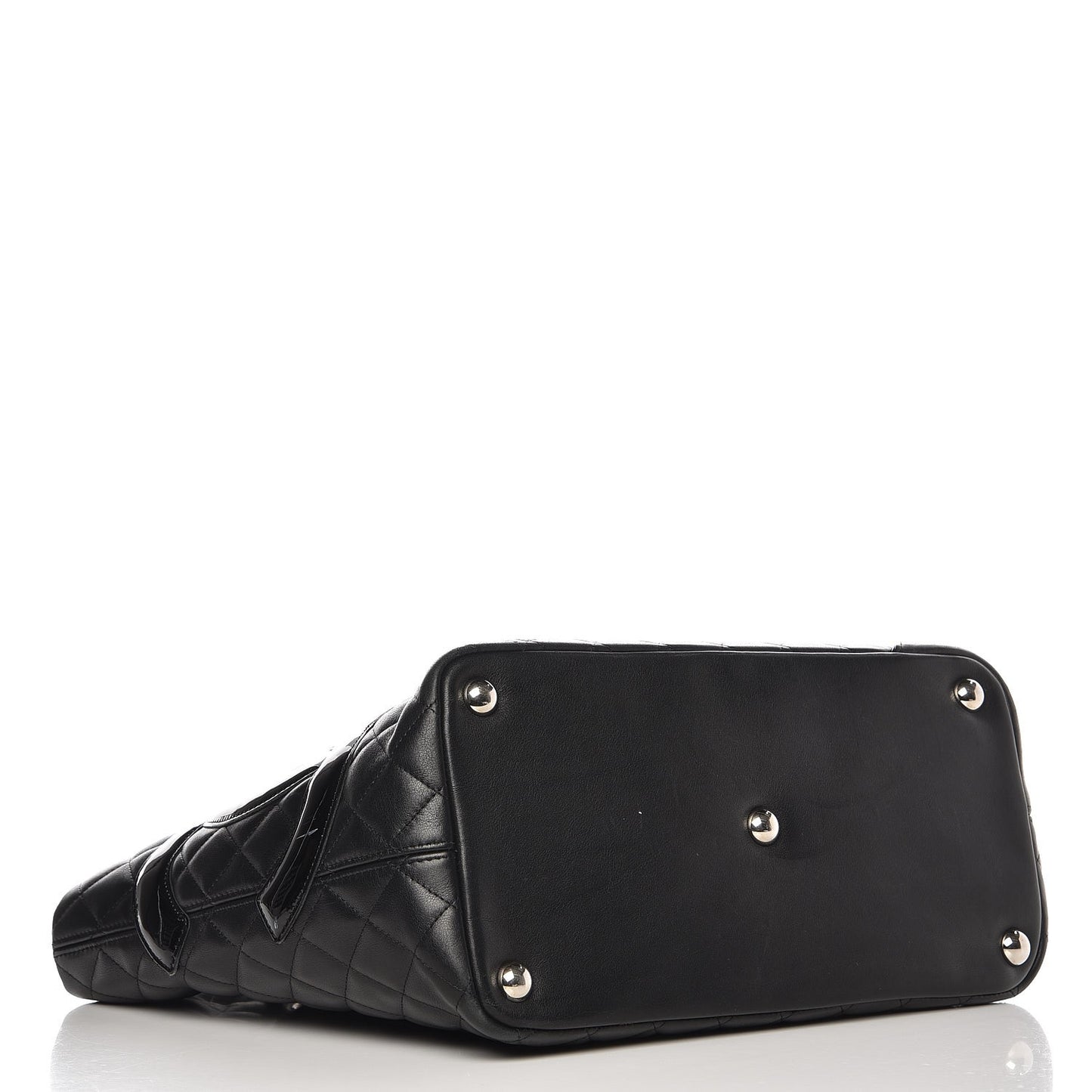 Calfskin Quilted Large Cambon Tote Black